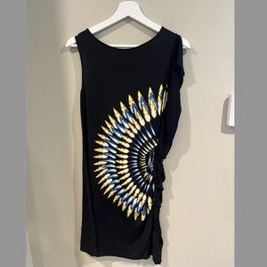 BCBGMAXAZRIA Black dress with ruffles